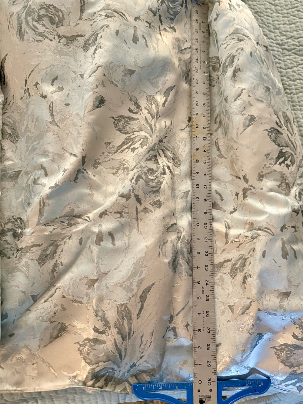 G
BHLDN Silver Blue Gray Floral Jacquard Maxi Gown ,GORGEOUS with Pockets! - Picture 6 of 8